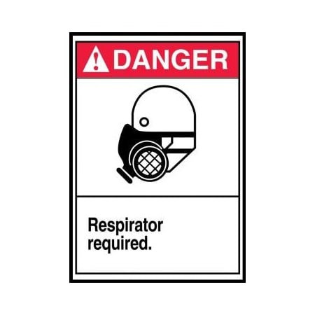 ANSI DANGER SAFETY LABEL RESPIRATOR LPPE142VSP